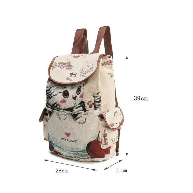 Graphic Drawstring Backpack